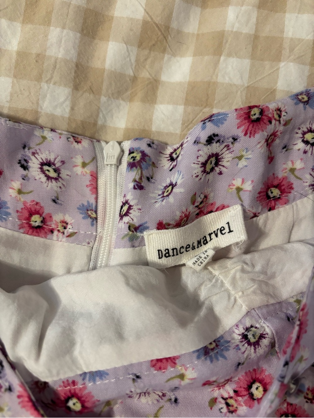 Floral Ruffle Mini Skirt Lavender & Pink - Picture 2 of 3